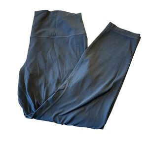 Lululemon Wunder Under Jacquard Crop Leggings Dark Gray Women's Size 14